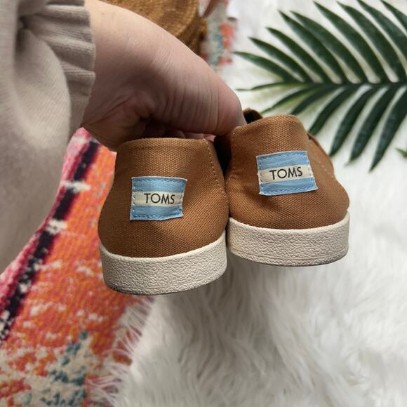 Toms Loafer Sneaker 7 Neutral Brown Tan Lightweight Slip On - Picture 8 of 10